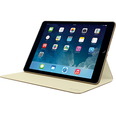 Hinge Flexible Case for iPad Air, light brown, full view