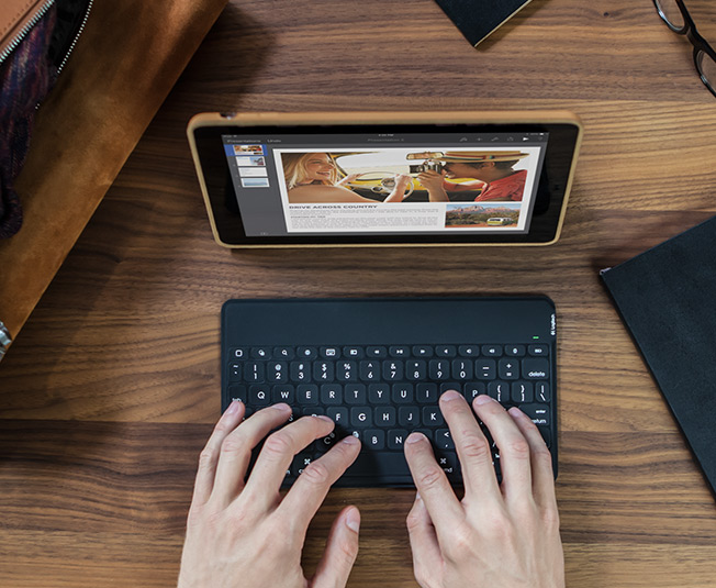 Keys-to-Go iPad keyboard in use