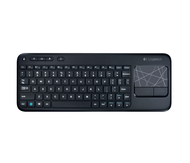 Logitech wireless touch keyboard k400 plus black usb обзор