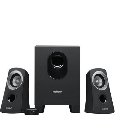 logitech speaker system black z313