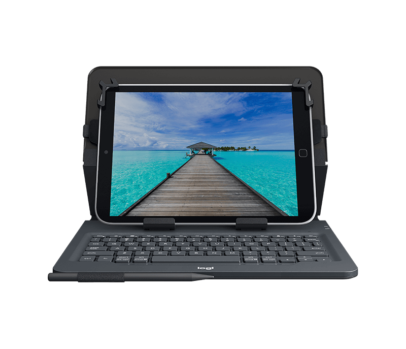 Logitech Universal Folio Tablet Case With Bluetooth Keyboard For